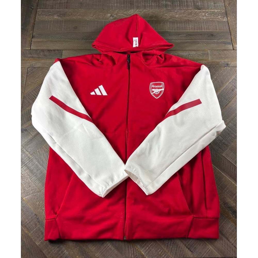 Adidas Arsenal FC Anthem Jacket Mens XL Full Zip Hoodie JM9409 NWT